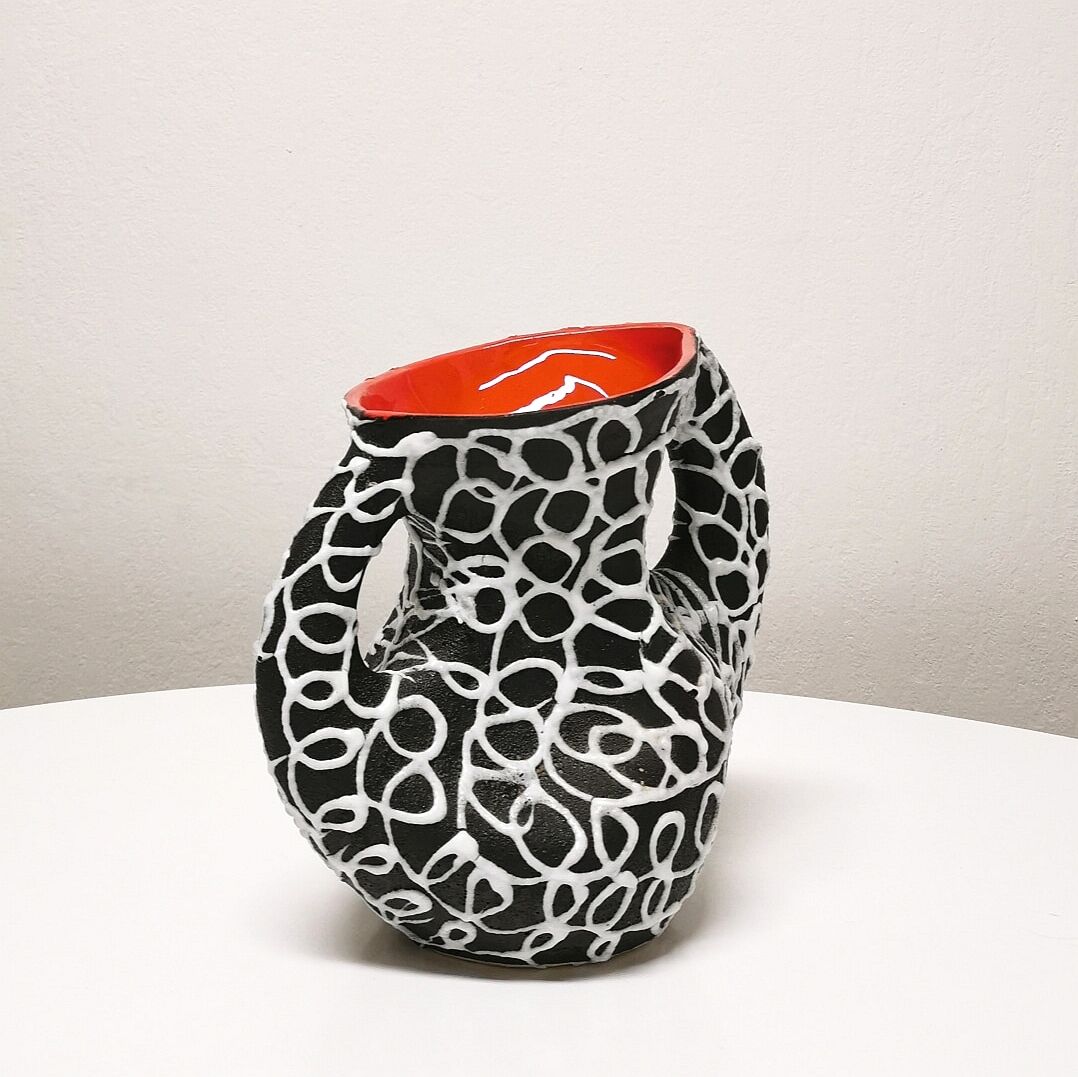 Vallauris 'spaghetti' ceramic vase