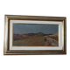 Peinture à l'huile sur panneau paysage arnaccio pise bruno loretti (livorne