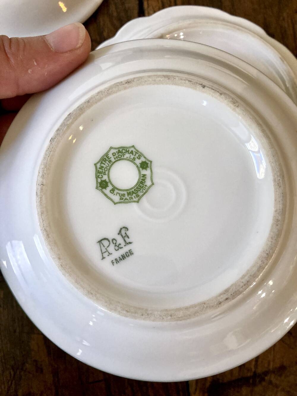 Coupelles de bistrot en porcelaine, Début XXe siècle