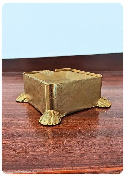 Vintage FAL brass ashtray set