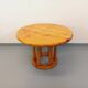 Vintage Scandinavian round dining table by Rainer Daumiller in pine from the 1960s.