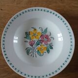 3 Digoin Sarreguemines soup plates