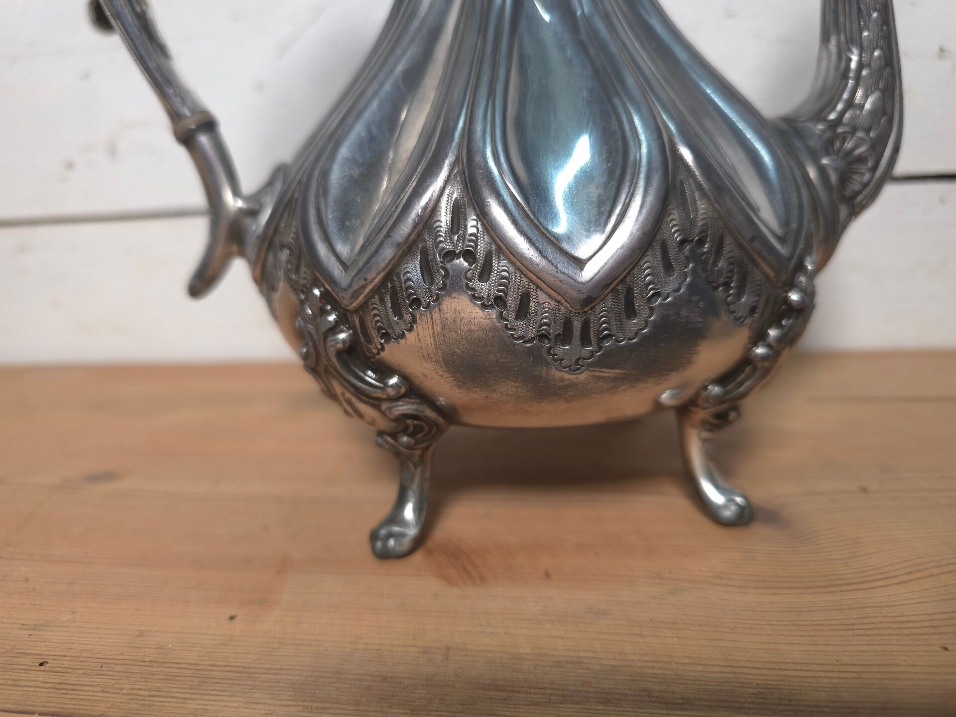 Silver-plated coffee pot