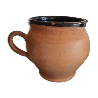 Earthen and glazed pitcher