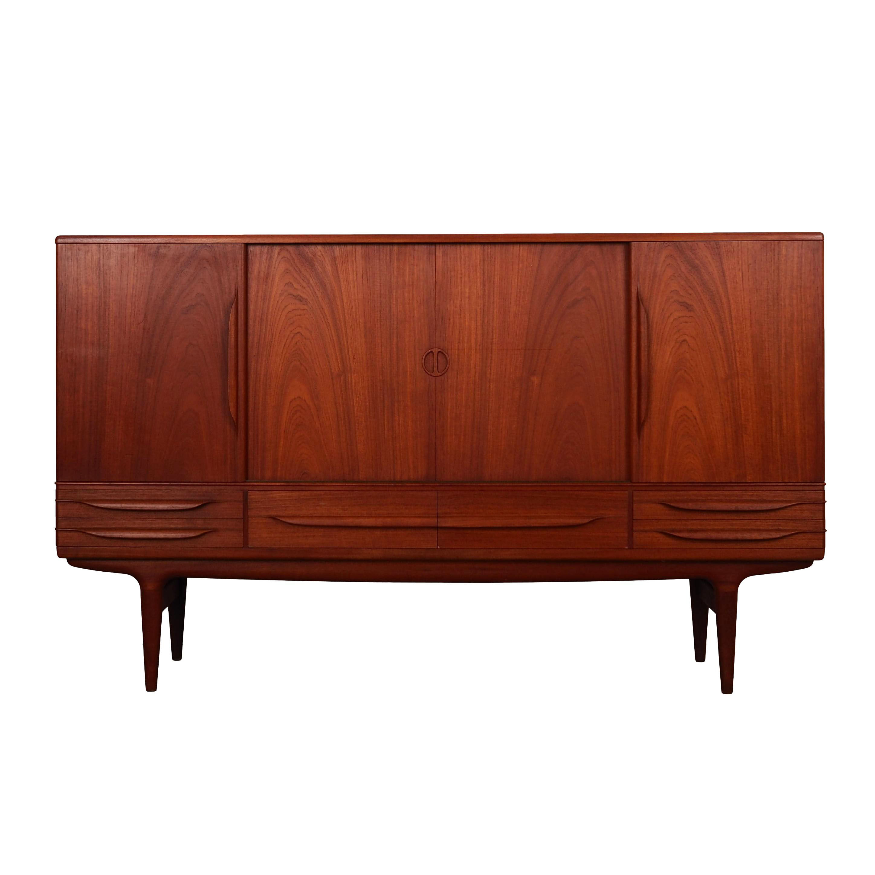 Teak highboard, Danish design, 1960s, designer: Johannes Andersen