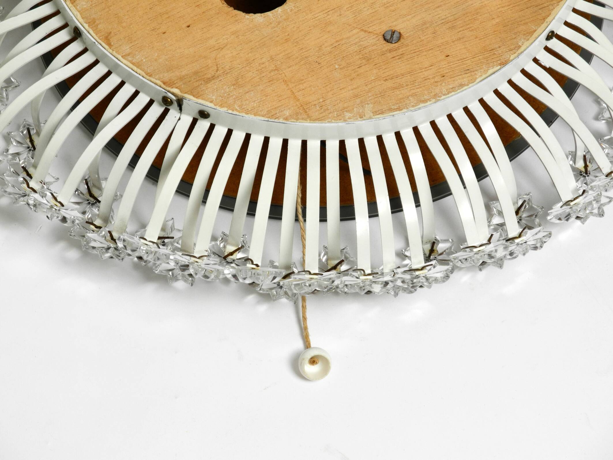 Mid Century Münchner Zier-Form flower mirror illuminated by Schöninger