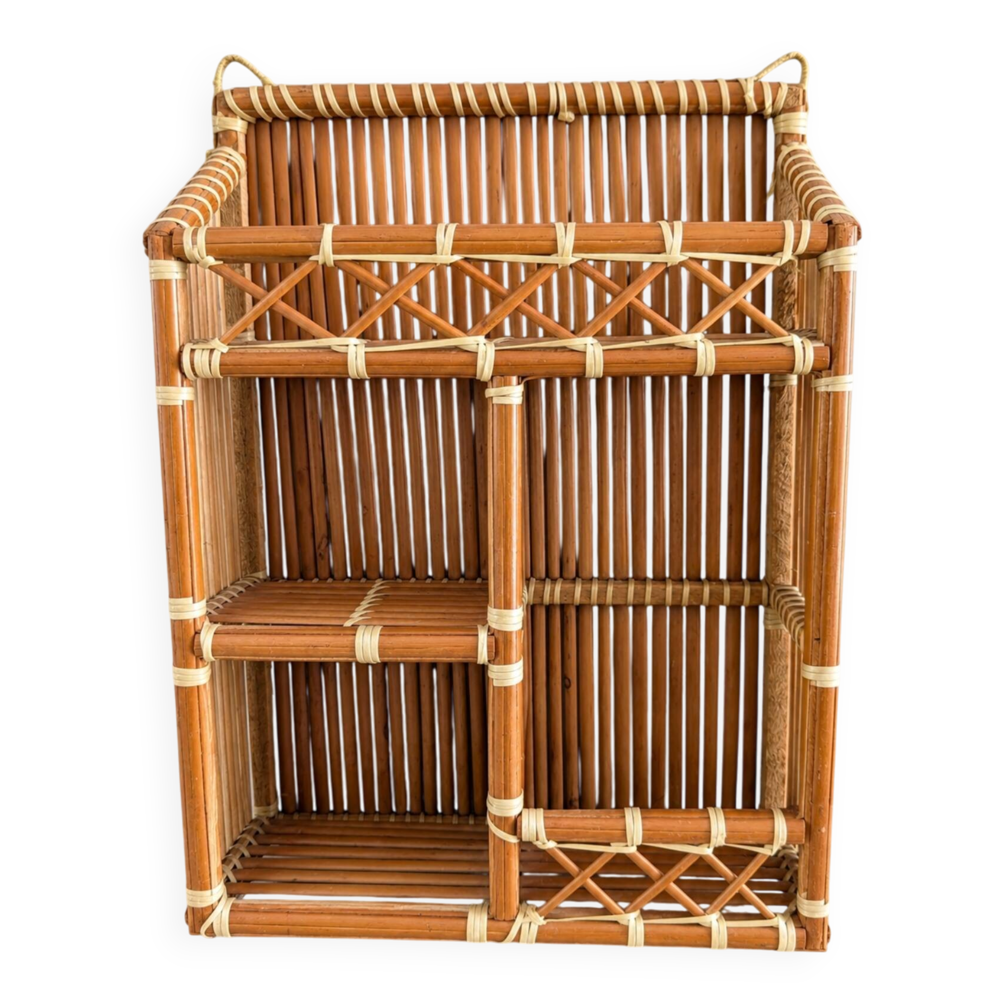 Small bamboo wall shelf – 1970s