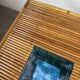Rattan and ceramic coffee table, 60s