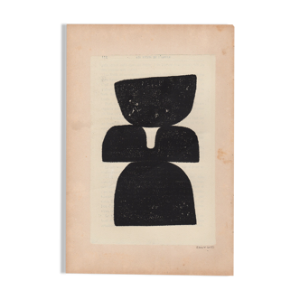 Painting on old paper • M681 • signed eawy