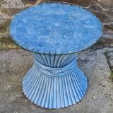 Retro "Wheat Sheaf" coffee table by McGuire America, modernist, 60s/70s.