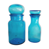 Apothecary pots of Belgian manufacture blue color