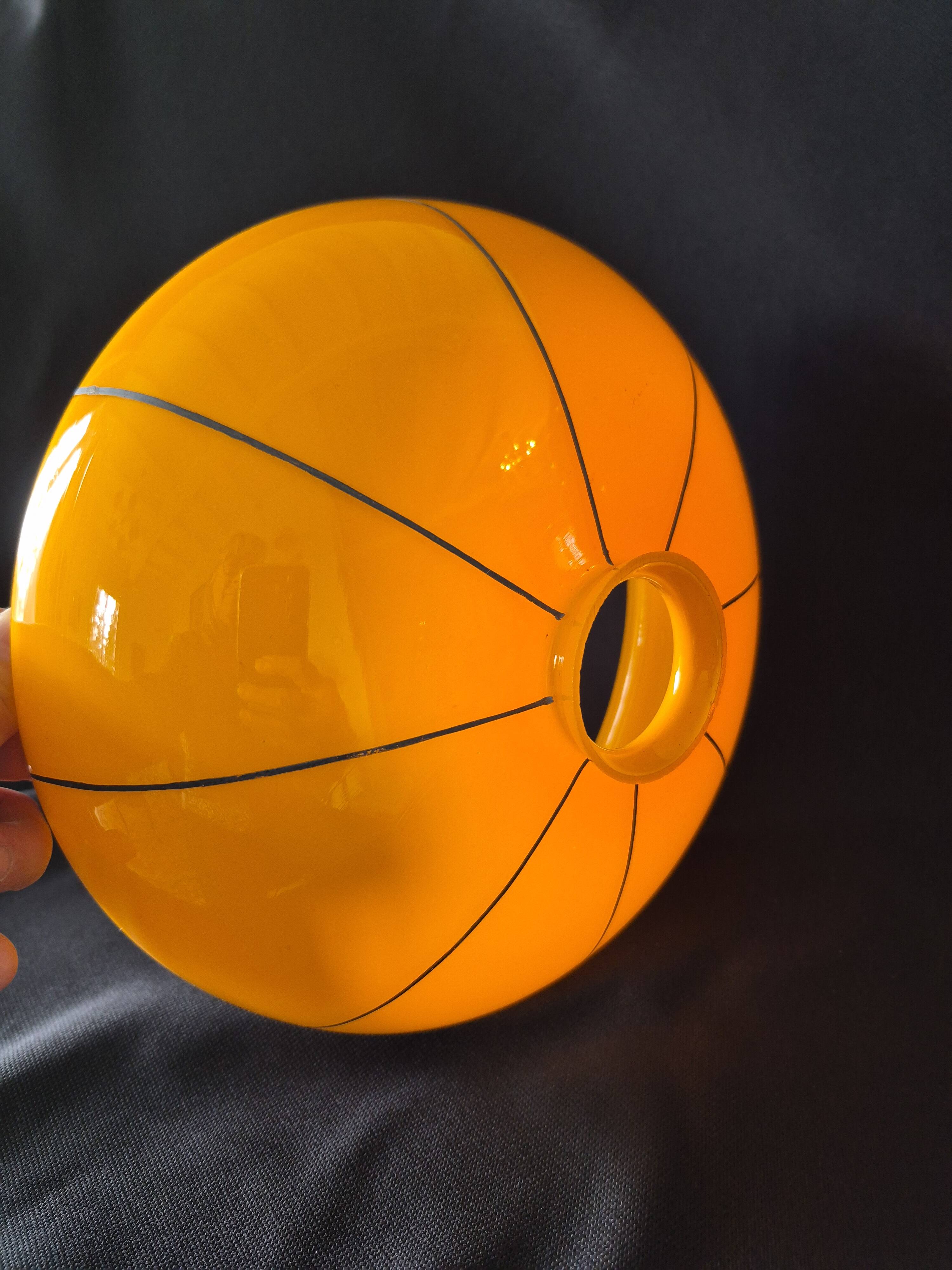 Vintage orange lampshade from the 70s – opaline glass – Space Age style A610