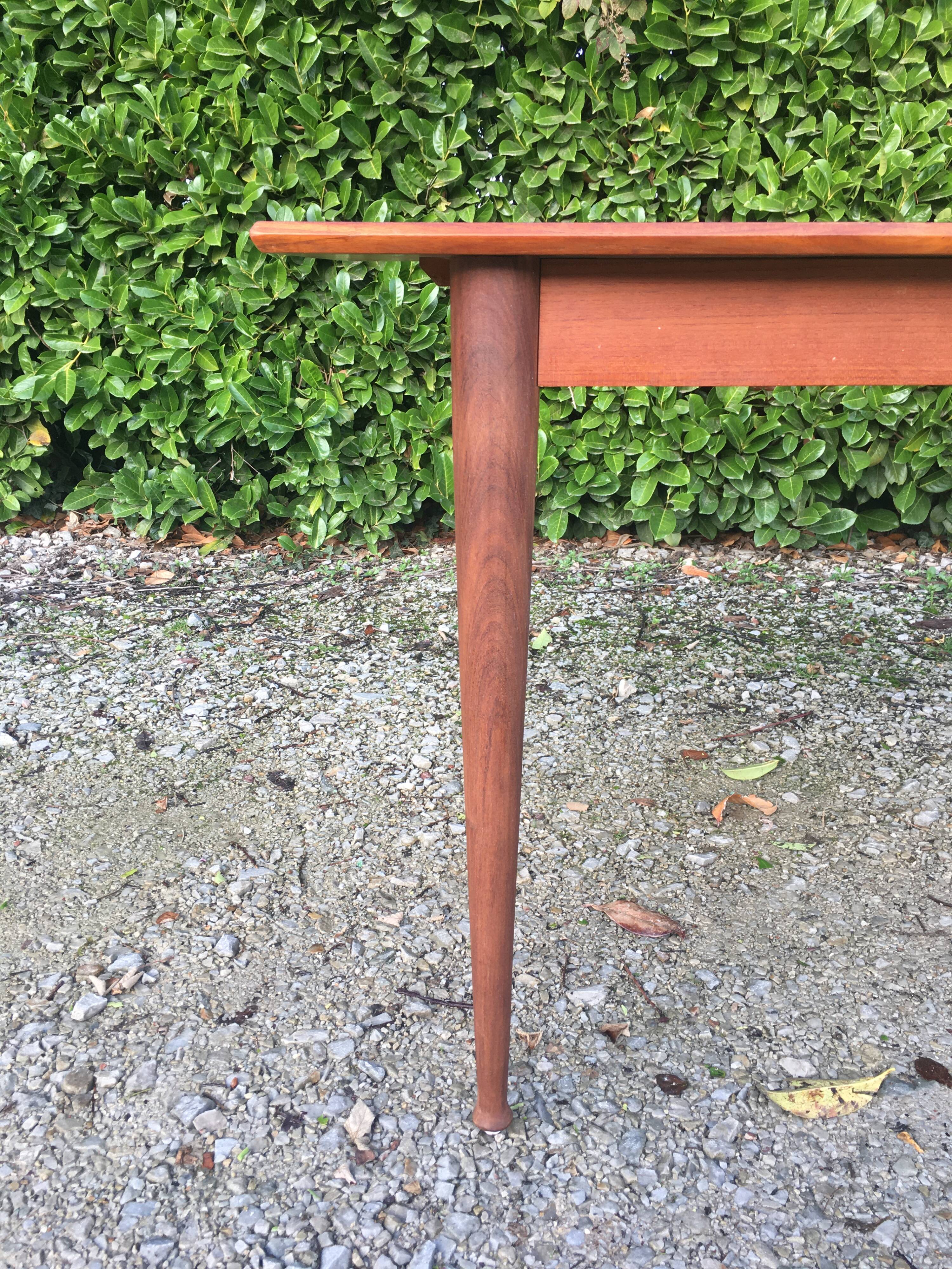 Scandinavian table vintage teak butterfly extension