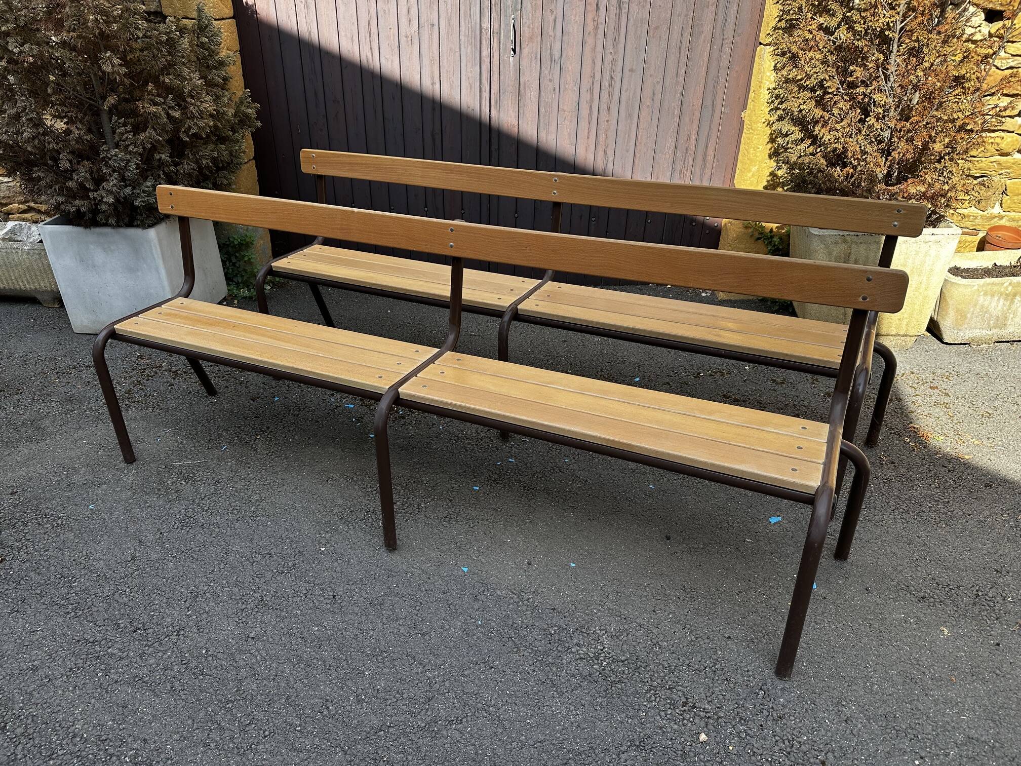 Pair of school benches