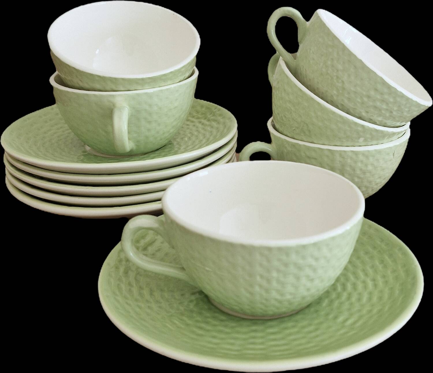 Lot of 6 Digoin coffee cups