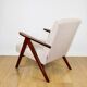 Vintage armchair B-310 VAR beige boucle dark structural wood 1970s - 2 pieces available