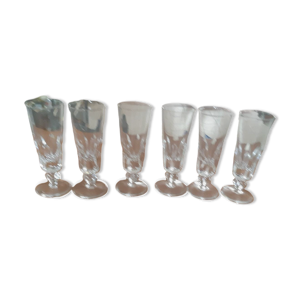 6 flûtes cristal de