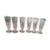 6 crystal flutes from St Louis