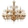 Lively Curls Murano Glass Chandelier in Dark Amber