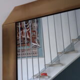 Gold metal mirror years 80 55x97cm