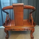 Pair of Chinese armchairs made of exotic wood