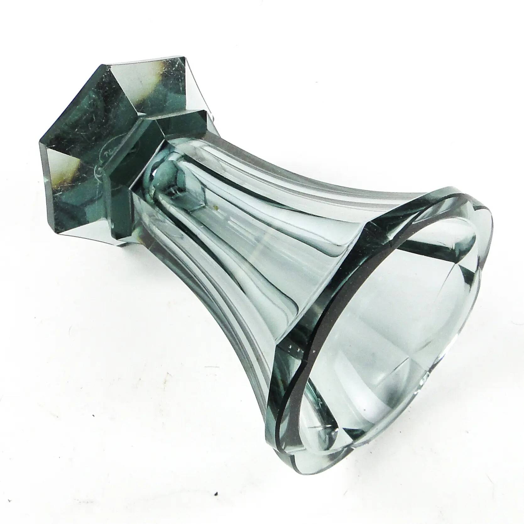Vase, Art Deco, crystal, Moser, Czechoslovakia, 1930s