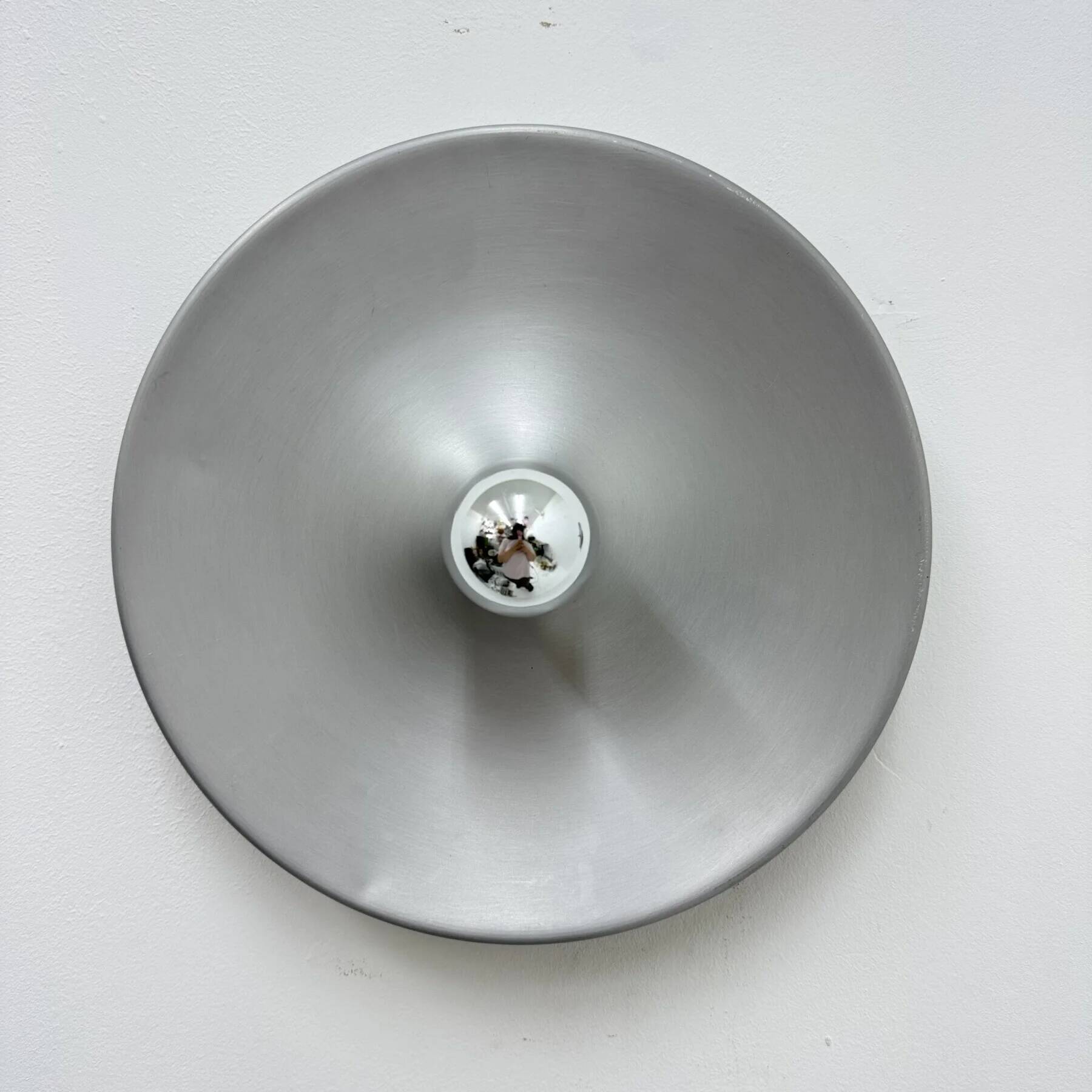 Mid-century design disc lamp, 1970s attributed to Charlotte Perriand for Les Arcs, set of 2
