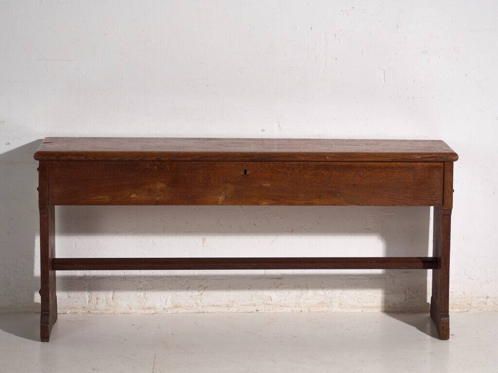 Antique organ bench with drawer in oak – Central Europe, circa 1920