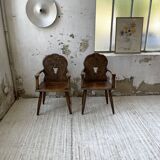 Pair of Savoyard armchairs