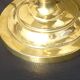 Copper candlesticks adapted as bedside lamps, the pair.