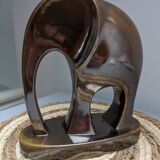 Glazed ceramic elephant