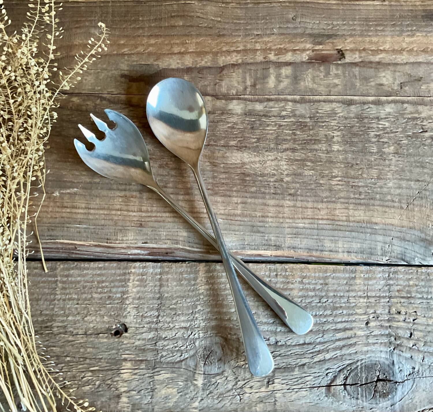 EP Zinc Italy Silver Plated Salad Servers