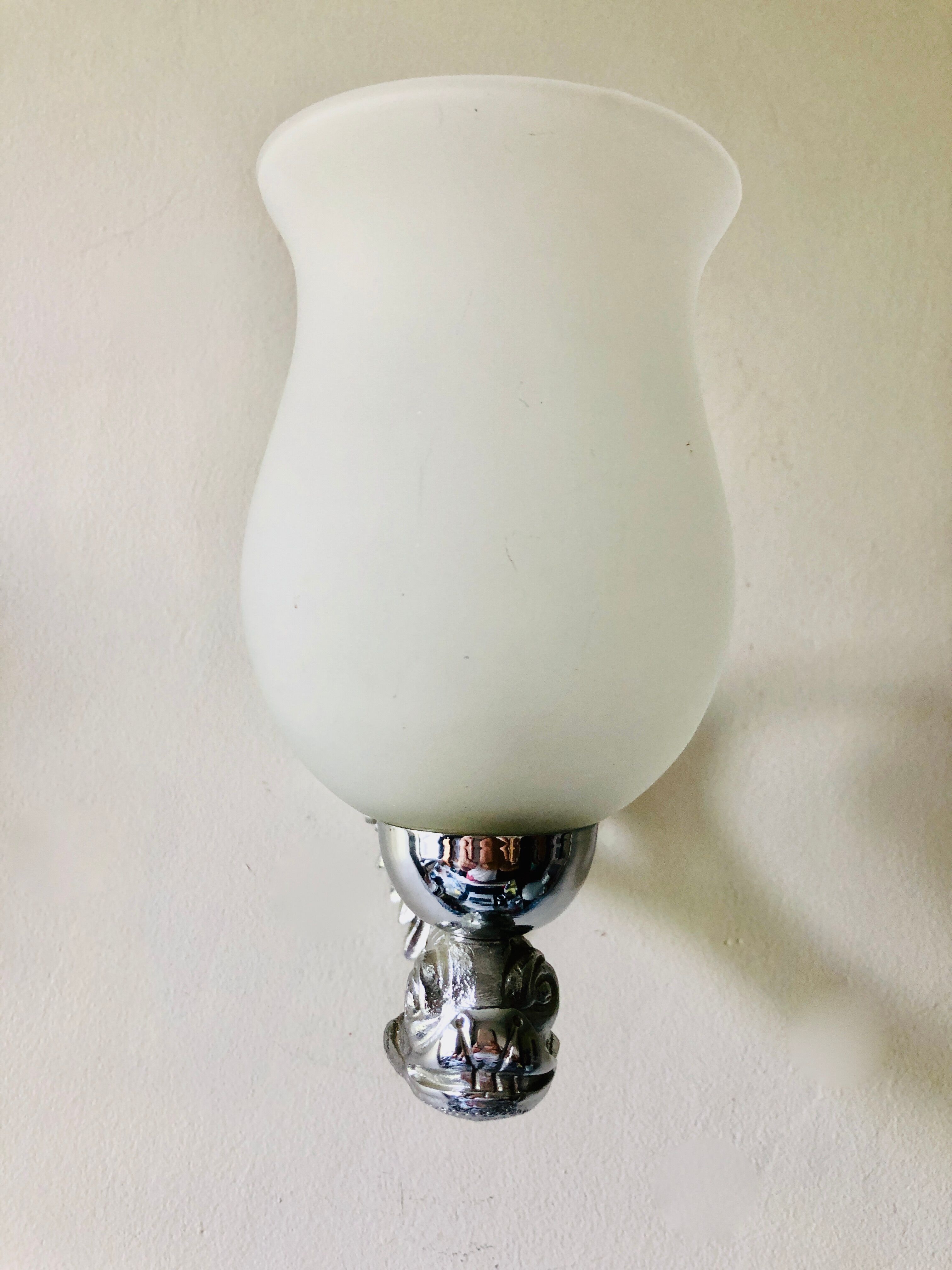 Pair of dolphin wall lamps 1950