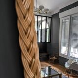 Large rattan mirror 60'