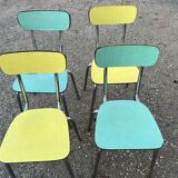 Formica table with extensions and 4 chairs 1950