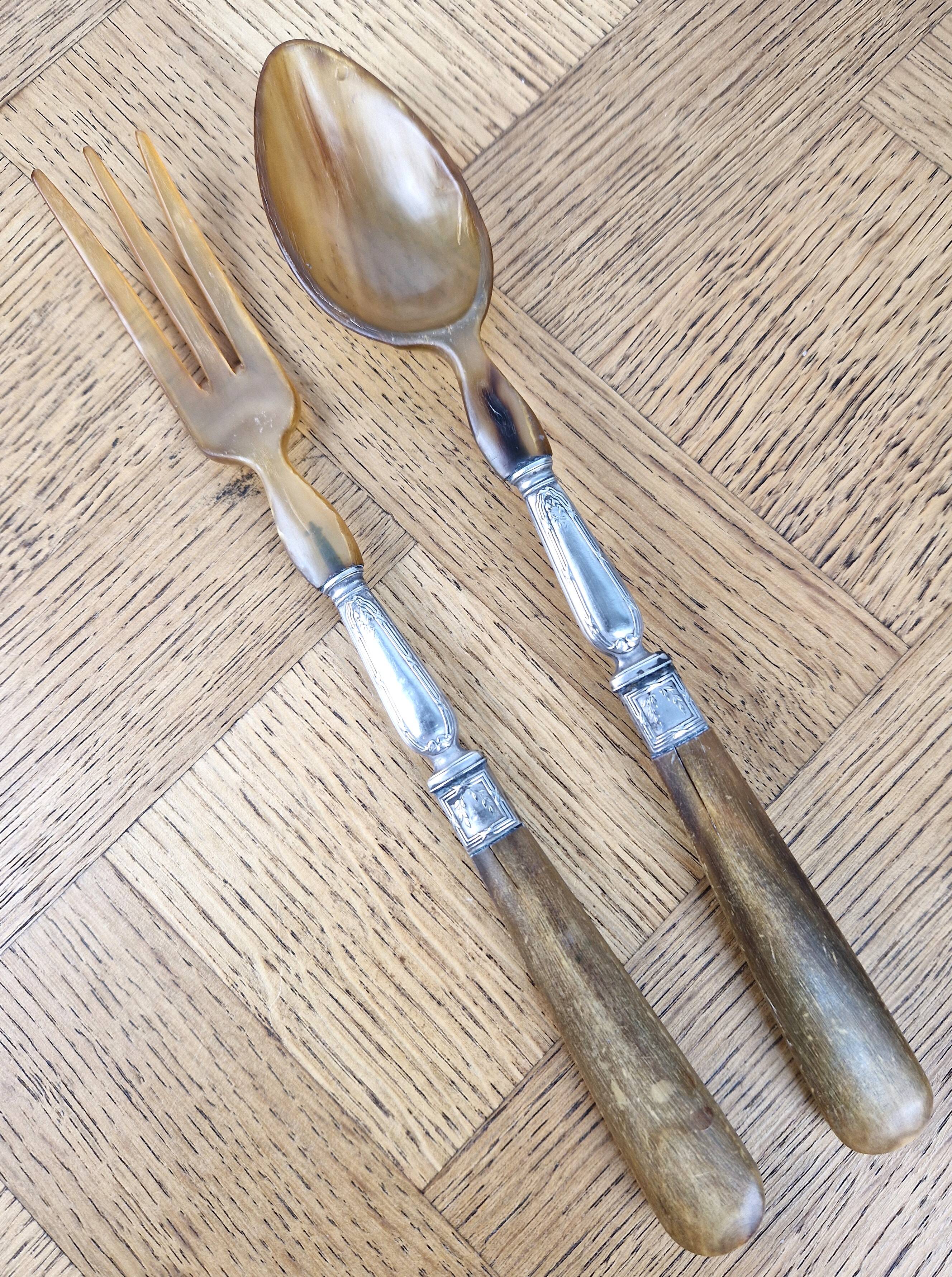 Silver-plated salad servers