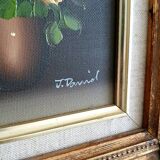 Oil painting - bouquet of multicolored roses