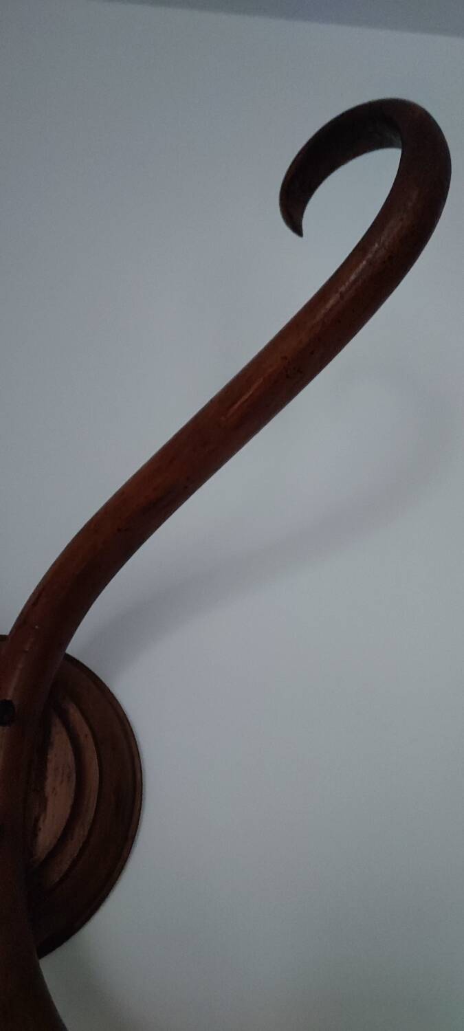 Curved wooden coat hook, circa 1900