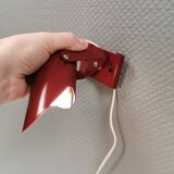 Small delicious wall lamp in Bordeaux red color from the 1980s