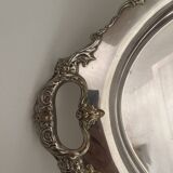 Large silver-plated metal tray from the 1900s.