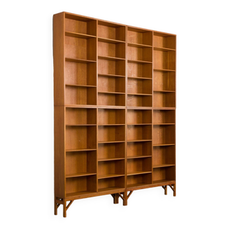 Borge Mogensen China series 4 modules  bookcase in oak for C.M. Madsen, Denmark 1960s