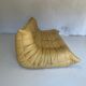 Ligne Roset Togo vintage honey yellow leather – 3-seater + 2 armchairs