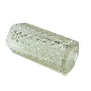 ACH Spike Vase, transparent glass, Ząbkowice, Poland, 1970s