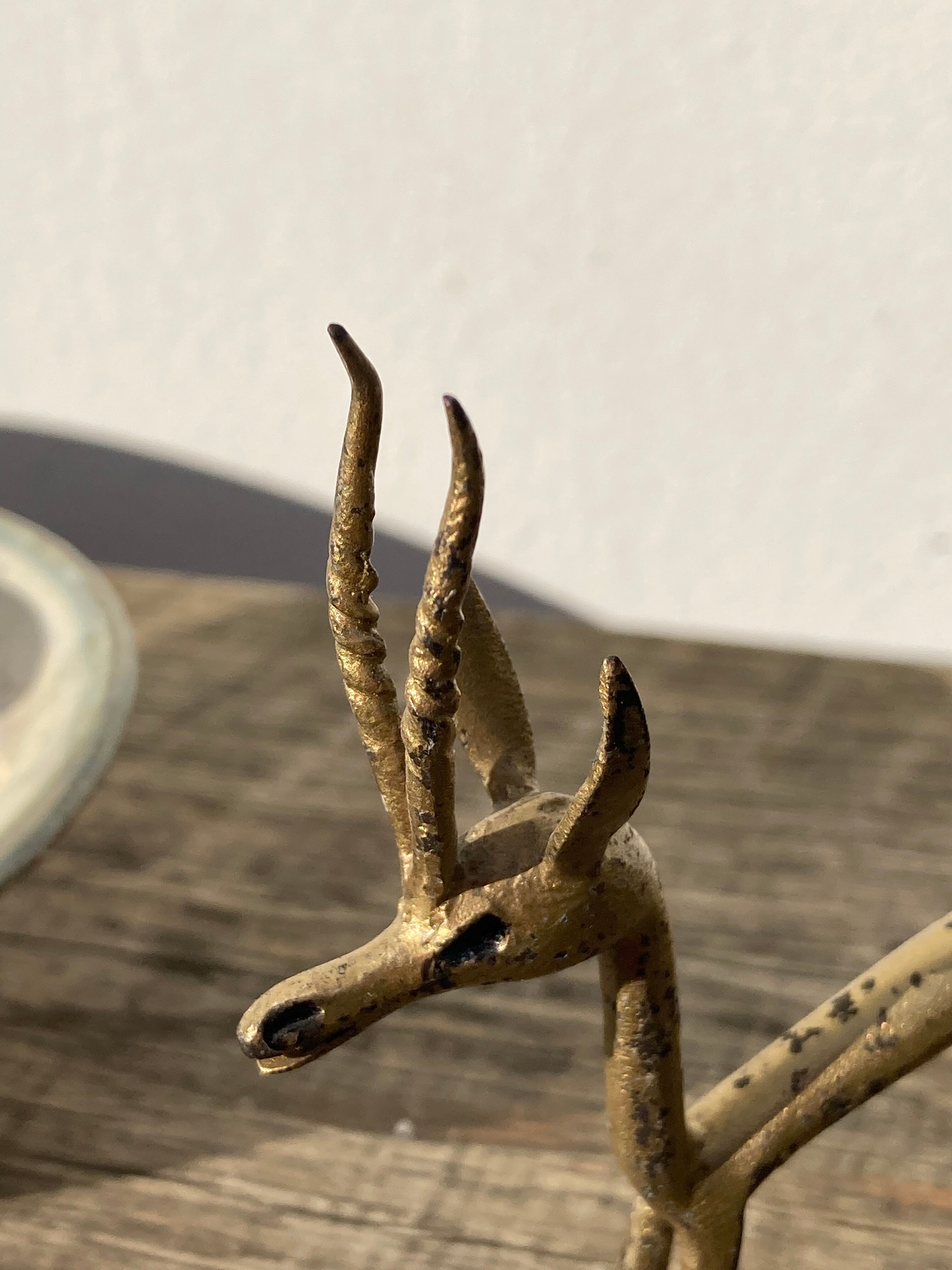 1970s gilded brass antelope