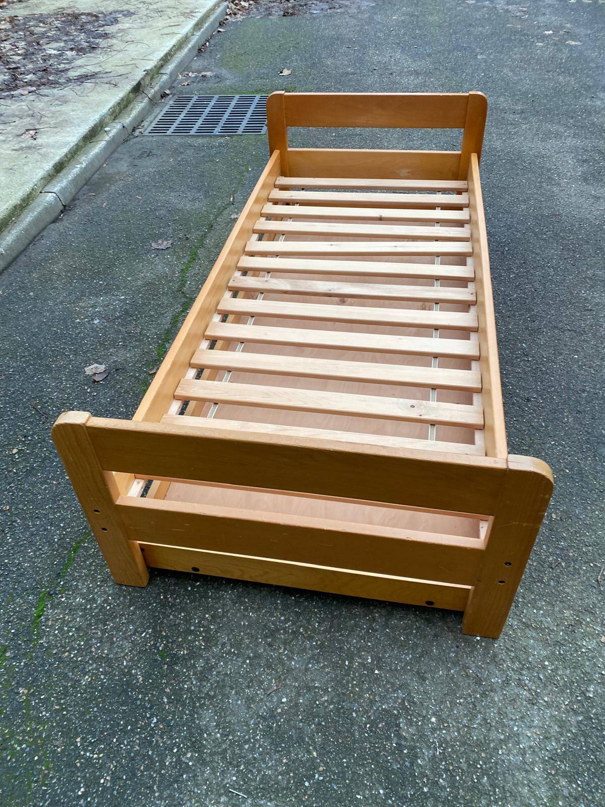Vintage Scandinavian pine nesting benches from the 1970s.