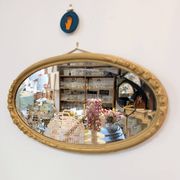 Baroque oval mirror