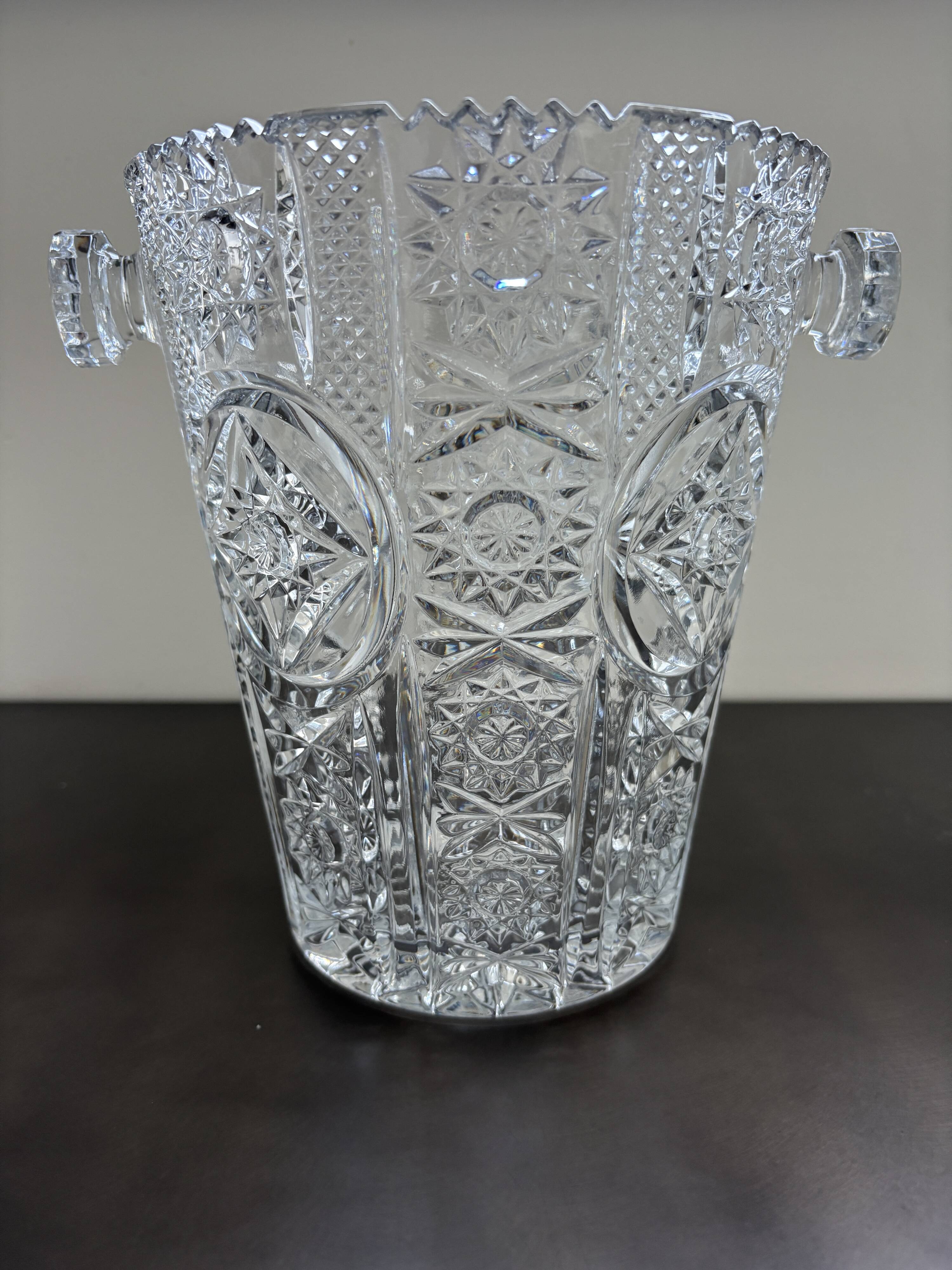 Chiseled Crystal Champagne or Ice Bucket