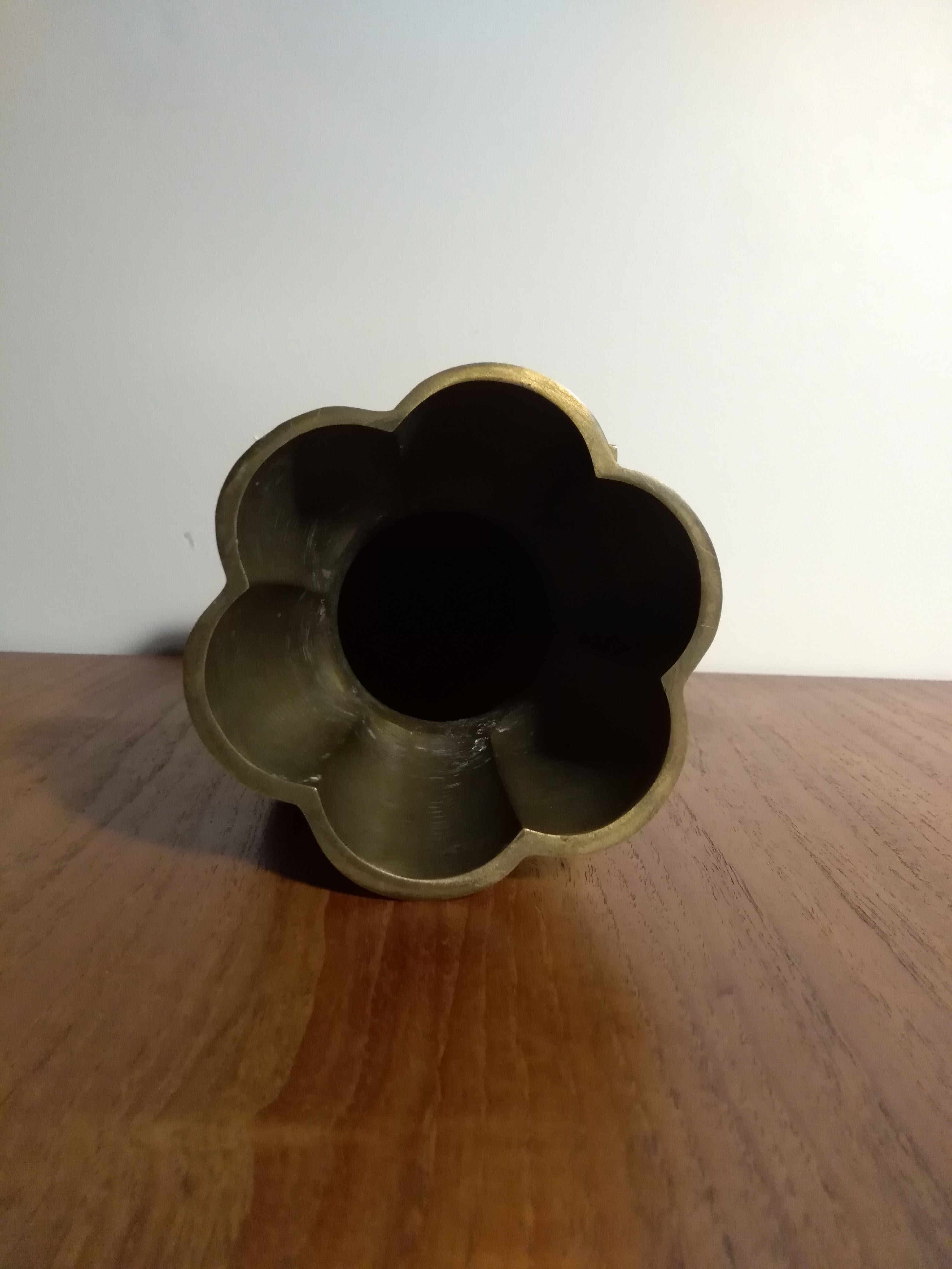 Post-modern bronze vase 80s