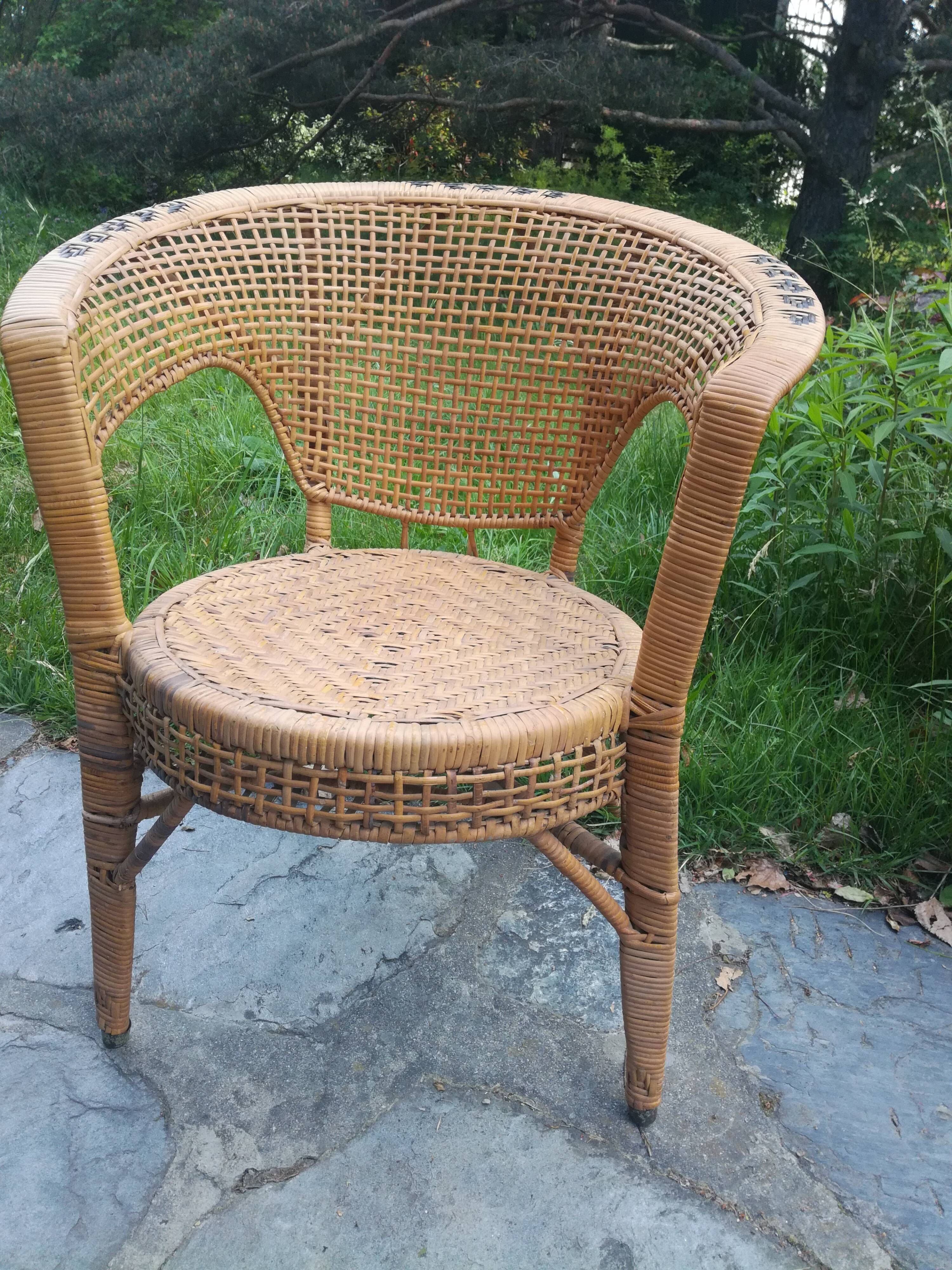 Rattan armchair