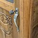 Rare pair of Art Deco glass columns in solid walnut – renovated